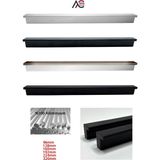 Fulya Alüminyum Metal Lüks Modern Mobilya Çekmece Mutfak Dolabı Kulpu - Krom - 224mm
