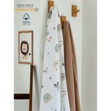 Fulya Tuhafiye Ftbabycollection %100 Pamuk 2'li Müslin Bebek Battaniye Seti Oeko-Tex Sertifikalı Müslin örtü 80 x 90 cm - 80 x 90 cm - Latte