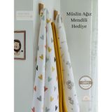 Fulya Tuhafiye Ftbabycollection %100 Pamuk 3'lü Müslin Bebek Battaniye Seti Oeko- Tex Sertifikalı Müslin örtü 80 x 90 cm - 80 x 90 cm