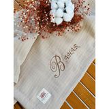 Fulya Tuhafiye Ftbabycollection %100 Pamuk 4 Katlı Müslin Kişiselleştirilebilir Isim Nakışlı Bebek Battaniyesi 100X110 CM - 00 x 110 cm