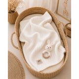 Fulya Tuhafiye Ftbabycollection Örgü Desen Bebek Pike Battaniye, %100 Pamuk Bebek Battaniyesi 90X110 cm - 90 x 110 cm - Beyaz