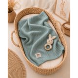 Fulya Tuhafiye Ftbabycollection Örgü Desen Bebek Pike Battaniye, %100 Pamuk Bebek Battaniyesi 90X110 cm - 90 x 110 cm