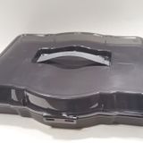 Füme 3 İn 1 Kare Dikdörtgen Yuvarlak Borcam Taşıma Kabı 47x35x12cm Kapaklı Süper Şık Sunum Tepsisi