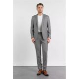 Füme-Beyaz Kırlangıç Yaka 6 Drop Slim Fit Tam Astar Esnek Takım Elbise 1001260163