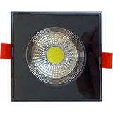Füme Cam Kare Sıva Altı Led Spot Armatür İç Beyaz, Kenar Gün Işığı