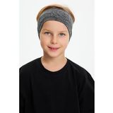 Fume Desenli-Siyah Erkek Cocuk 100 Pamuklu Penye Oversize Kamuflaj T-Shirt Yumusak Bandana Ikılı Takım Trend Seri 2