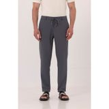 Füme Dokulu Arka Lastikli Köprü Kemerli Bağcıklı Slim Fit Jogger Pantolon