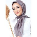 Füme Harem Scarf Kristal Saten Eşarp - 100 x 100 cm