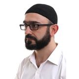 Füme Kışlık Nokta Desenli Orlon Namaz Takkesi
