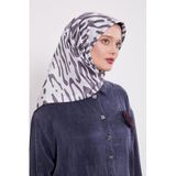 Füme Leopar Desen Twill İpek Eşarp