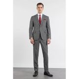 Füme Mono Yaka 6 Drop Slim Fit Tam Astar Esnek Takım Elbise 1001255160