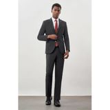 Füme Mono Yaka 6 Drop Slim Fit Tam Astar Yünlü Takım Elbise 1001245180