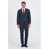 Füme Mono Yaka Çizgili 4 Drop Comfort Fit Tam Astar Esnek Takım Elbise 1001250178