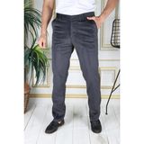 Füme Polarlı Kadife Pantolon Esnek Kalın Fitil Klasik Kesim Yan Cepli Astarlı Phantom Jeans - 44