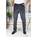 Füme Polarlı Kadife Pantolon Esnek Kalın Fitil Klasik Kesim Yan Cepli Astarlı Phantom Jeans - 50