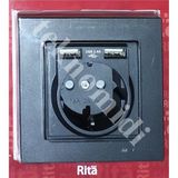 Fume Renk 2.4 A Usb Sarjli Toprakli Priz