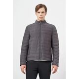 Füme Süet Suni Deri Hakim Yaka Düz Yırtmaçsız Tam Astar Slim Fit Casual Deri Mont 1038245150