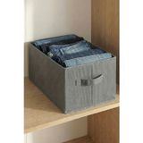 Füme Tela Dolap İçi Düzenleyici Kutu Organizer 45X25X20 Cm Kazak Havlu Saklama Hurcu