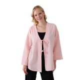 Fumel Önü Baglamalı Pembe Kimono Tunik Pembe L