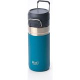 Fumeyabi 500 ml (0,5 Litre) Kapasiteli Paslanmaz Çelik Termos Kupa - Entegre Ağızlıklı, Taşıma Kulplu Seyahat Matarası (Mavi) - 0 - 19 lt - 0 Siyah