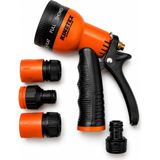Fumeyabi Kınetex 8 Modlu Bahçe Sulama Tabancası Seti, Ayarlanabilir Çok Fonksiyonlu Hortum Başlığı, Ergonomik Tetikli Su Püskürtme Tabancası, Bahçe, Araç Yıkama ve Dış Mekan Temizliği Için