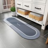 Fumeyabi Sihirli Paspas Banyo Paspası Su Emici Mutfak Koridor Paspas Kaymaz Tabanlı 40CM - 120CM Yuvarlak - 01-Siyah