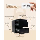 Fumor Siyah Nfc Kart Kilitli Gizli Bölmeli Güvenlik Dolap Kapaklı (Montajlı Hazır Gönderilir)