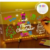 Fun And Market Buğz 12 Inc LED Işıklı Çizim Tahtası Ayarlanabilir Stant ve Kalemleri Ile