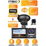 Fun And Market Buğz 1s Wifi / App /1920P Fhd/ 170° Ultra Geniş Açı/gece Görüş/ G-Sensörü 3 Kameralı Araç KAMERASI(2025)