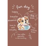 Fun Dog Notebook: Cute and Funny Dog Lover Notebook with Coffee Vibes | 120 Lined Pages, 6x9 Writing Book for Women, Men, Teens, Students, and ... Idea for Dog Moms, Dog Dads, Coffee Drinkers