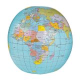 Fun Express Giant Globe Beachball - Büyük 101,6 cm Boy - Earthday, Sınıf Öğrenme ve Çocuklar için Havuz Oyuncakları
