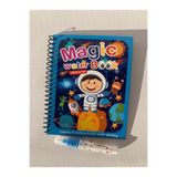 Fun4u ASTRONOT ve UZAY Magic Book Eğitici İngilizce Sihirli Boyama Kitabı Su Kalemi Water Painting Mavi