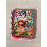 Fun4u Prenses Magic Book Eğitici İngilizce Sihirli Boyama Kitabı Su Kalemi Water Painting Pembe