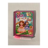 Fun4u PRENSES Magic Book Eğitici İngilizce Sihirli Boyama Kitap Su Kalemi Water Painting Pembe