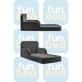 Funbed Katlanır Çocuk Yatağı ve Oyun Alanı | Tamamen Sünger | Tek & Çift Kişilik - 140 x 190 cm - Antrasit