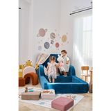Funbed Katlanır Çocuk Yatağı ve Oyun Alanı | Tamamen Sünger | Tek & Çift Kişilik - 90 x 190 cm - Indigo Mavisi