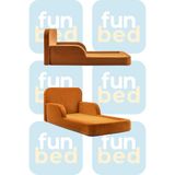 Funbed Katlanır Çocuk Yatağı ve Oyun Alanı | Tamamen Sünger | Tek & Çift Kişilik - 90 x 190 cm - Kiremit