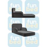 Funbed Katlanır Çocuk Yatağı ve Oyun Alanı | Tamamen Sünger | Tek & Çift Kişilik - Antrasit - 90 x 190 cm