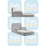 Funbed Katlanır Çocuk Yatağı ve Oyun Alanı | Tamamen Sünger | Tek & Çift Kişilik - Gri - 140 x 190 cm