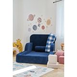 Funbed Katlanır Çocuk Yatağı ve Oyun Alanı | Tamamen Sünger | Tek & Çift Kişilik - Lacivert - 90 x 190 cm