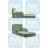 Funbed Katlanır Çocuk Yatağı ve Oyun Alanı | Tamamen Sünger | Tek & Çift Kişilik - Yeşil - 140 x 190 cm