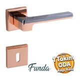 Funda Lux Bakir Fume Oda Kapi Kolu Rozetli Surgulu Ve Celik Kapi Saga Sola Uygun Kapi Kollari Kulpu