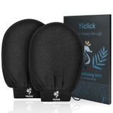 Fundrem Kore peeling eldiveni – 2 adet, banyo için peeling eldiveni – peeling eldiveni vücut peelingi – kadınlar ve erkekler için ölü cilt çıkarıcı – soyma eldiveni, peeling, vücut ovma