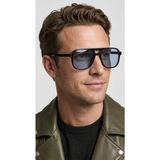 Funeyes Colmar Mavi Çift Köprülü Trend Modeli Turuncu Camlı Unisex Güneş Gözlüğü 50 20 148