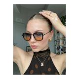 funeyes Edda Small Degrade Cam UV400 Koruma Siyah Çerçeve Sap Küçük Güneş Gözlüğü Pinterest model