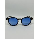 Funeyes Lea Unisex Mavi Güneş Gözlüğü Yuvarlak Mavi Camlı Siyah Çerçeve - Renkli