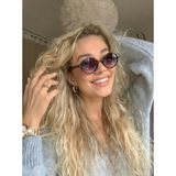 Funeyes leopar desenli Degrade Miu OVal Trend Güneş Gözlüğü Miuxdegrade - Çok Renkli