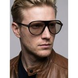 Funeyes Marcus Kül Çerçeve Açık Kahve Cam Unisex UV400 Korumalı Trend Güneş Gözlüğü - Nude