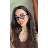 Funeyes Miux Leopar Desenli Oval Güneş Gözlüğü Unisex Hafif Tasarım Mavi Camlı UV Filtreli