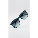 Funeyes Mocha Yeşil Köşeli Unisex Güneş Gözlüğü Hit Model Köşeli Unisex